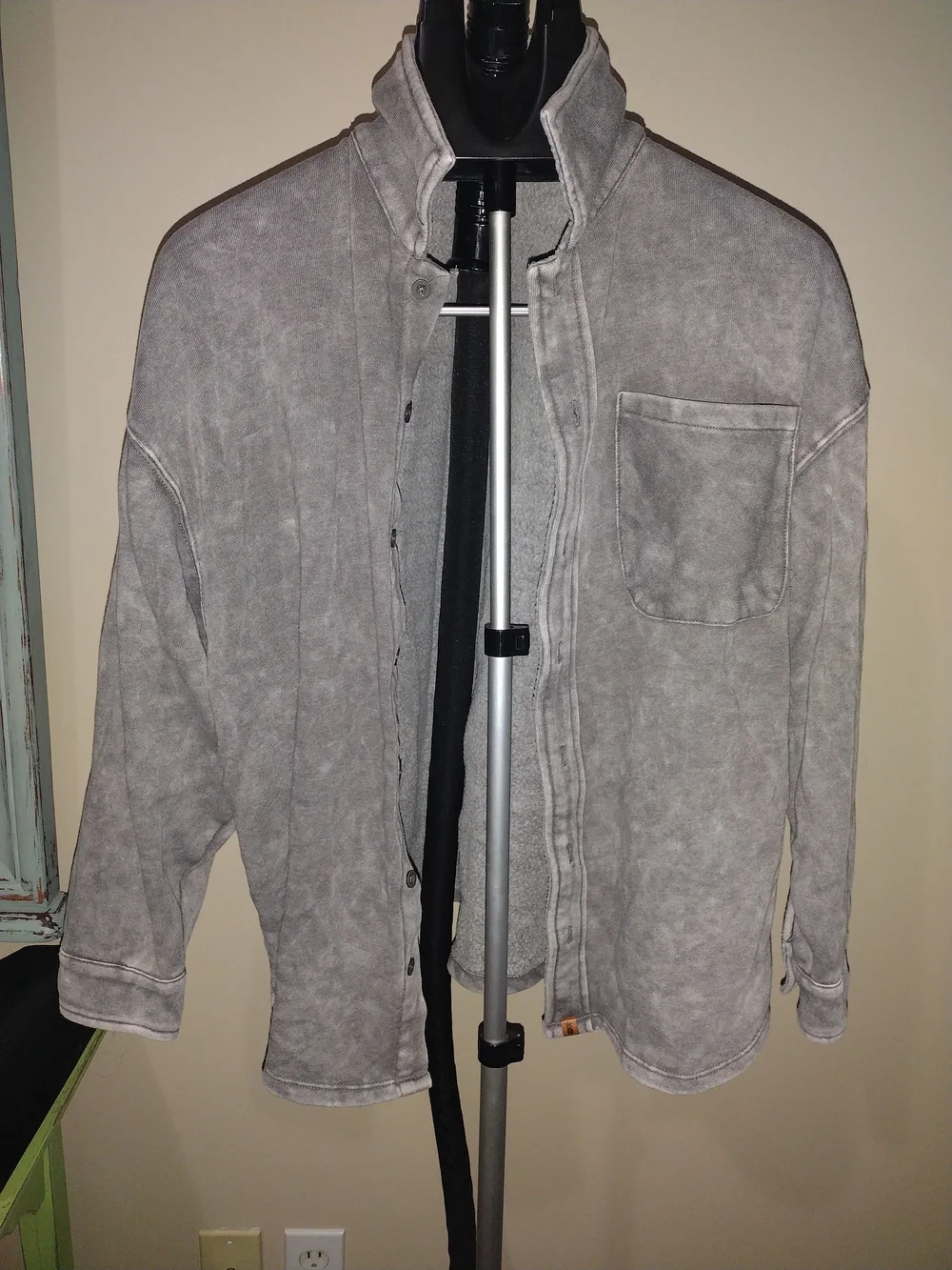 Simply Southern Washed Gray Shirt Jacket